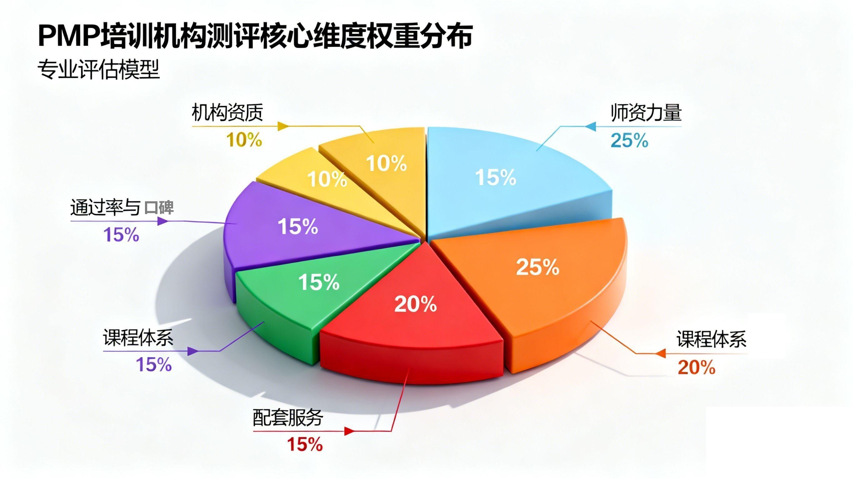 PMP培训机构测评核心维度权重图